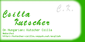 csilla kutscher business card